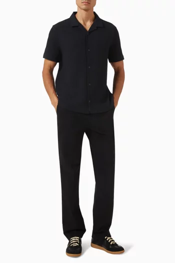 Macro-waffle Cabana Shirt in Cotton-blend