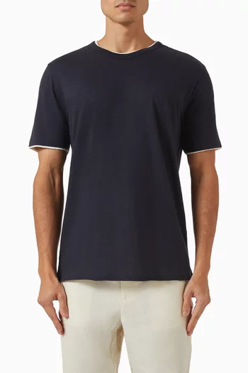 Double-layer T-shirt in Pima Cotton