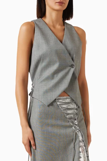 Corset Laced Waistcoat in Wool