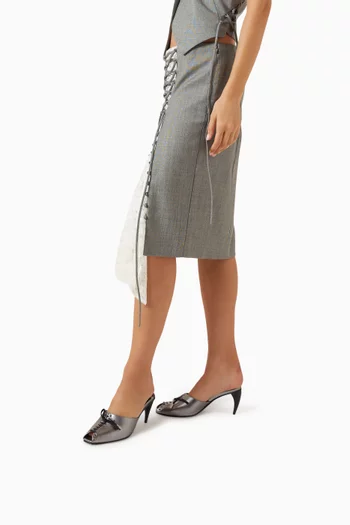 Lexie 70 Mules in Antiqued Leather