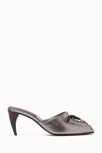 Lexie 70 Mules in Antiqued Leather