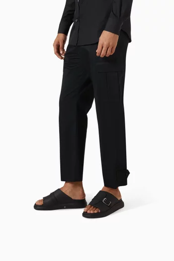Oversized Hybrid Slides in Rubber
