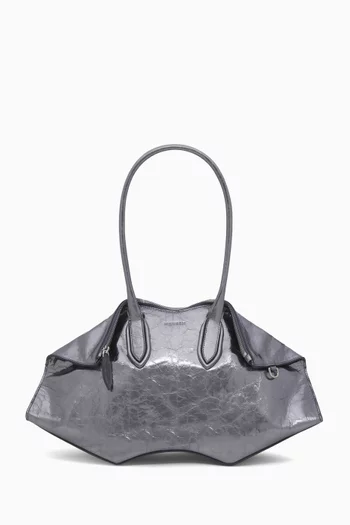 Manta Top-handle Bag in Metallic Leather