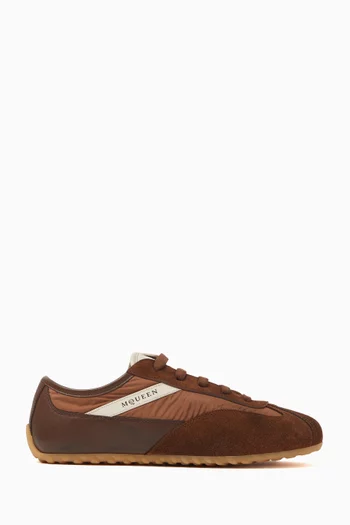 Boxe Sneakers in Nylon, Leather & Suede