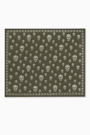 Classic Skull Scarf in Silk-chiffon