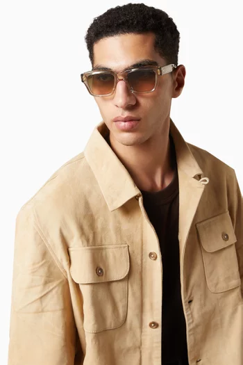 1432 Square Sunglasses in Acetate