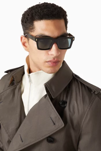 9386 Square Sunglasses in Acetate