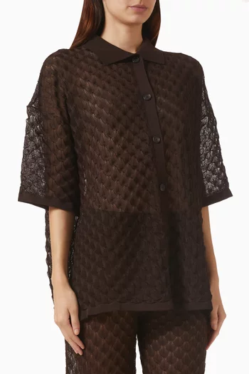 Moa Oversized Shirt in Knit