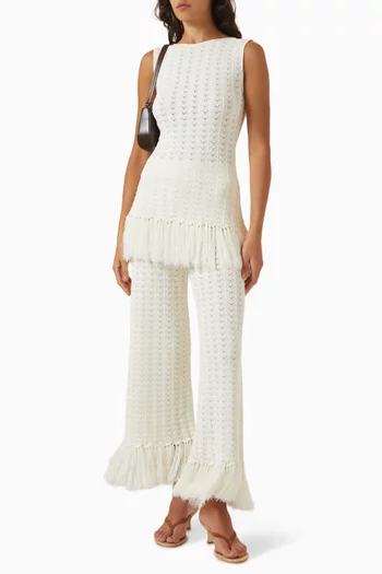 Amal Fringed Top in Knit