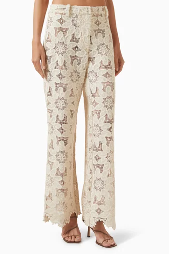 Natalina Pants in Guipure Lace
