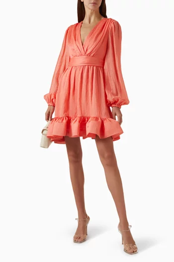 Jade Ruffled Mini Dress
