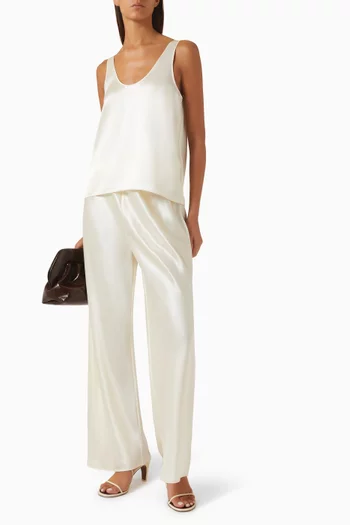 Bias Wide-leg Pants in Satin