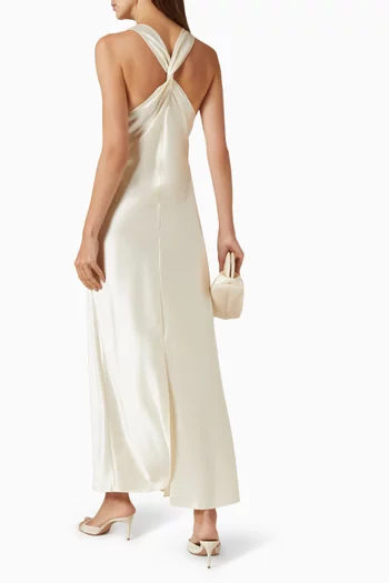 Zila Maxi Dress in Satin