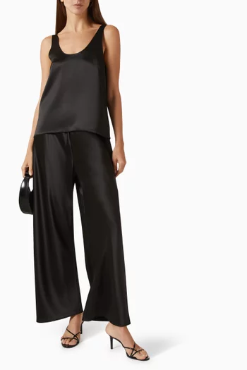 Bias Wide-leg Pants in Satin