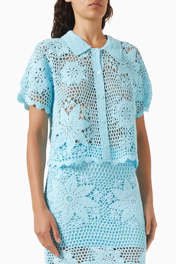 Macks Crochet Camp Shirt