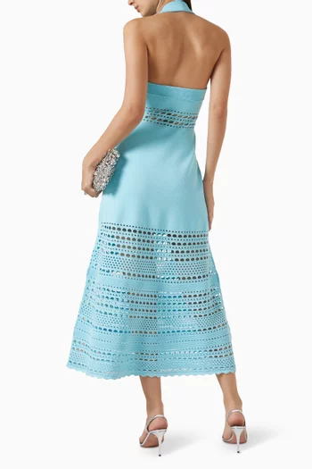 Blayne Open Stitch Knit Midi Dress