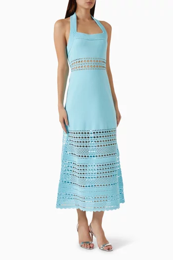Blayne Open Stitch Knit Midi Dress