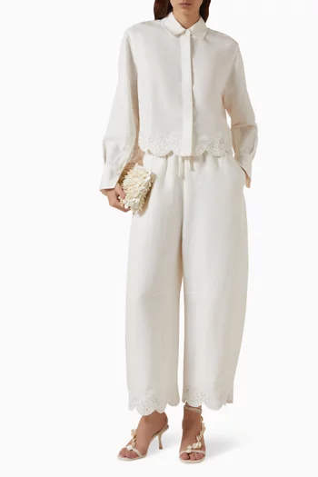 Ellison Crop Pants in Linen