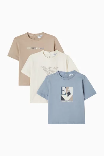 T-Shirts in Cotton Jersey , Set of 3