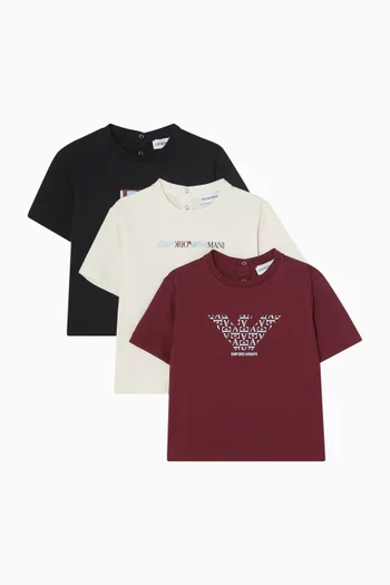 T-Shirts in Cotton Jersey , Set of 3