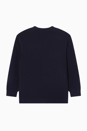 Logo Trim Cardigan in Knit