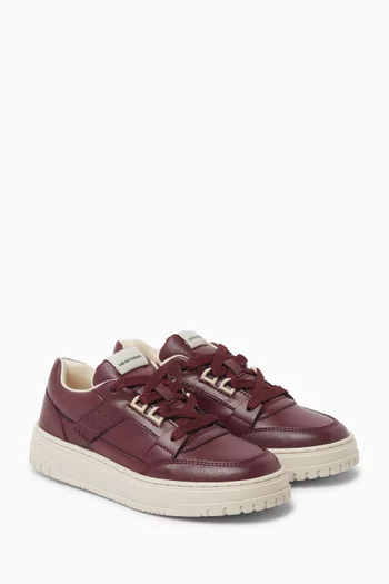 Low-top Sneakers in Glossy Bovine Leather