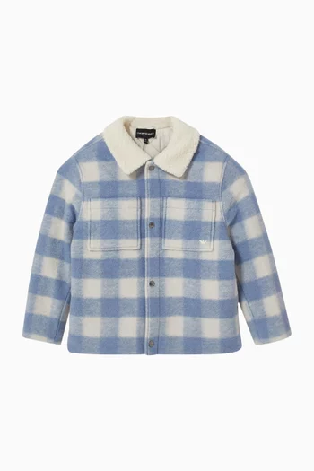 Two-tone Jacket in Wool-effect