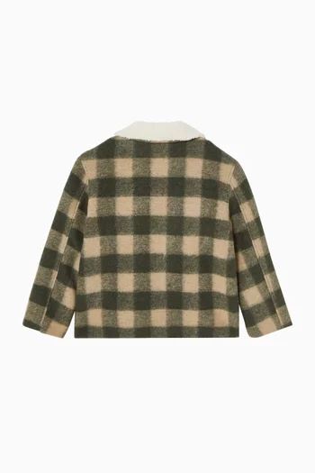Two-tone Jacket in Wool-effect