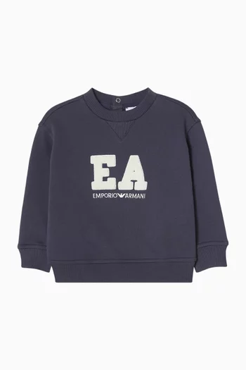 Macro Logo Sweatshirt in Cotton