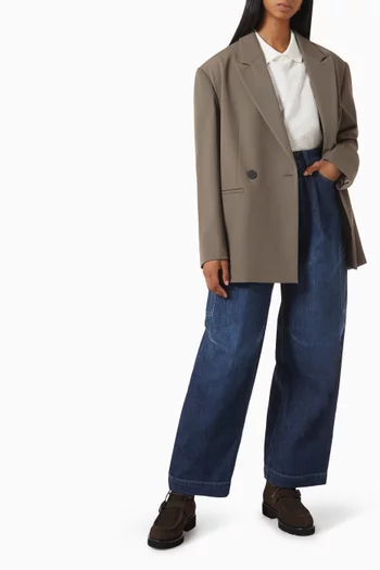 Double-Breasted Blazer in Wool-blend