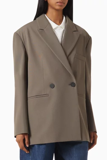 Double-Breasted Blazer in Wool-blend