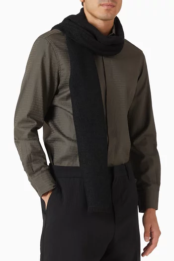 Fringe Trim Scarf in Wool-blend