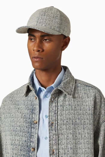Marble Baseball Hat in Denim