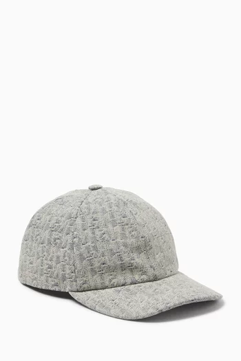 Marble Baseball Hat in Denim