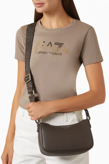 Baguette Crossbody Bag in Faux Leather