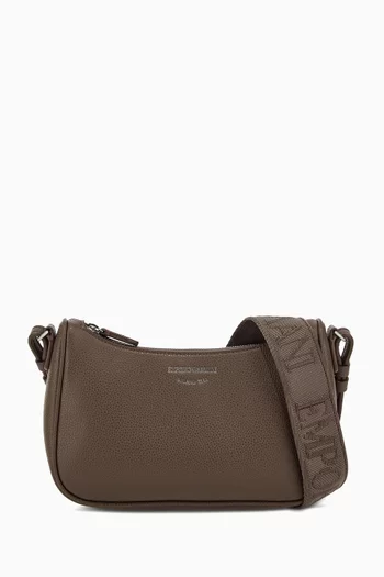 Baguette Crossbody Bag in Faux Leather