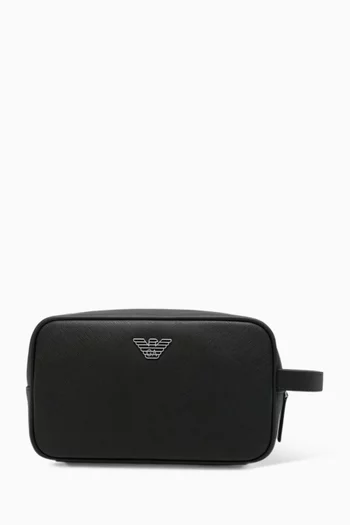Toiletry Bag in Faux Leather