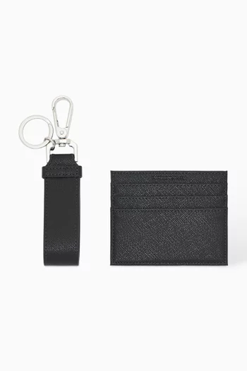 Logo Card Holder and Key Ring Gift Set