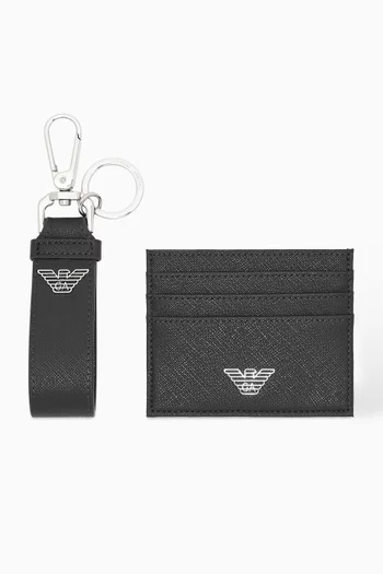 Logo Card Holder and Key Ring Gift Set