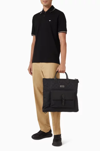 Monogram Pattern Tote Bag in Nylon