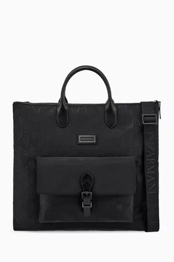 Monogram Pattern Tote Bag in Nylon