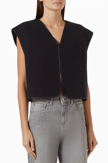 Crop Vest in Virgin Wool