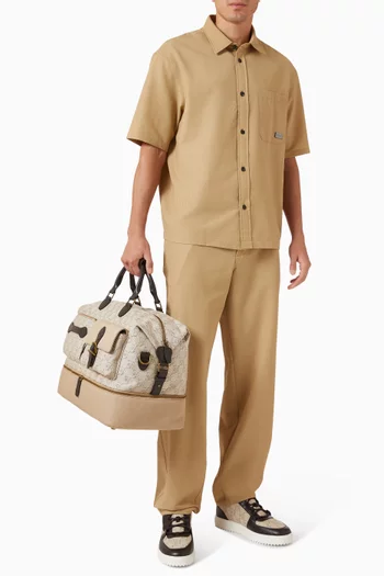 Short-sleeved Shirt in Seersucker Fabric