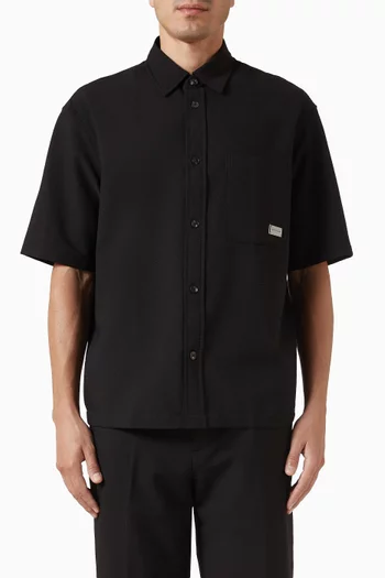 Short-sleeved Shirt in Seersucker Fabric