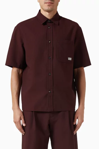 Short-sleeved Shirt in Seersucker