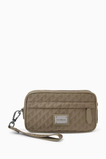 Eagle Logo Toiletry Bag in Nylon