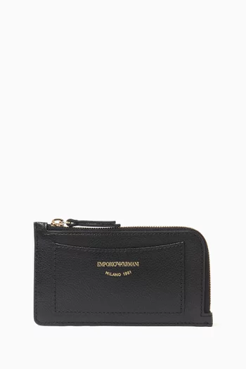 Curved Card Holder in Leather