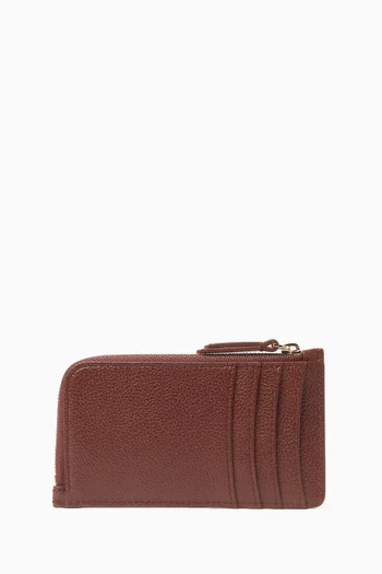 Curved Card Holder in Leather