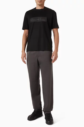 Logo Embroidered T-shirt in Cotton