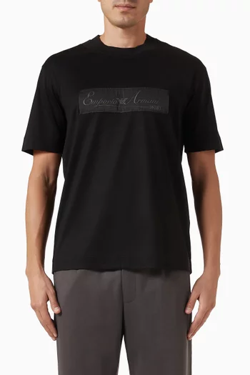 Logo Embroidered T-shirt in Cotton